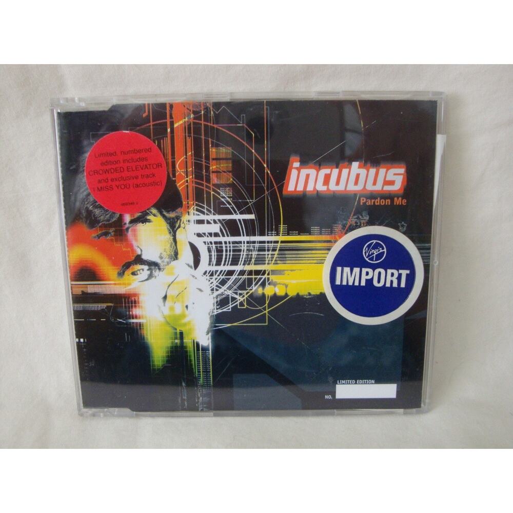 INCUBUS CD Vintage Limited Edition IMPORT Pardon Me Virgin Numbered Sony 2000